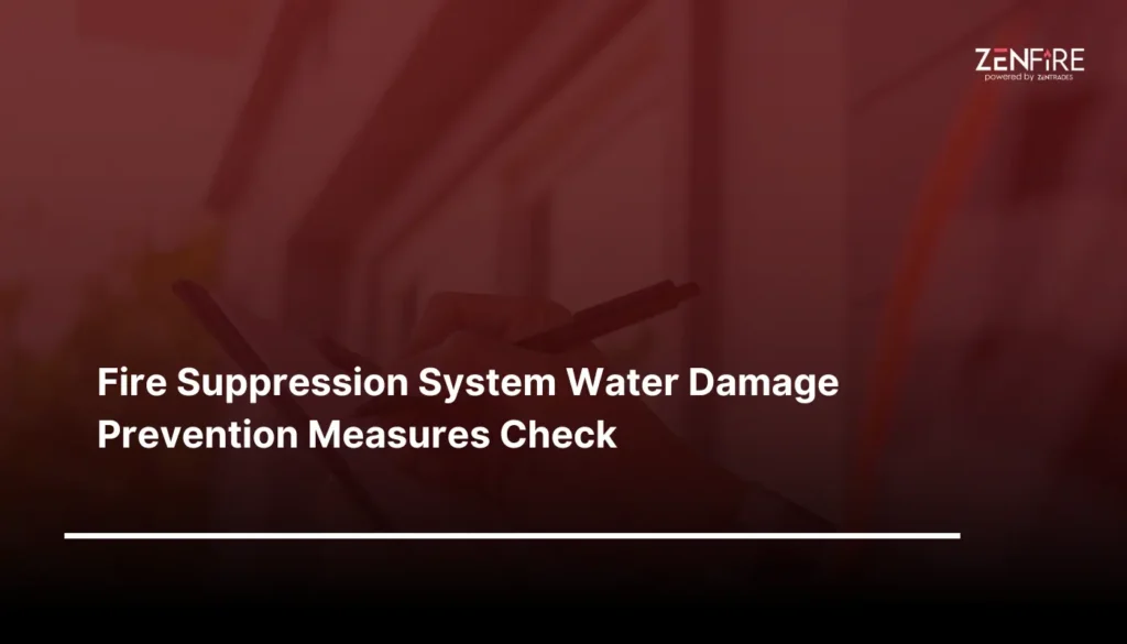 Fire Suppression System Water Damage Prevention Measures Check​