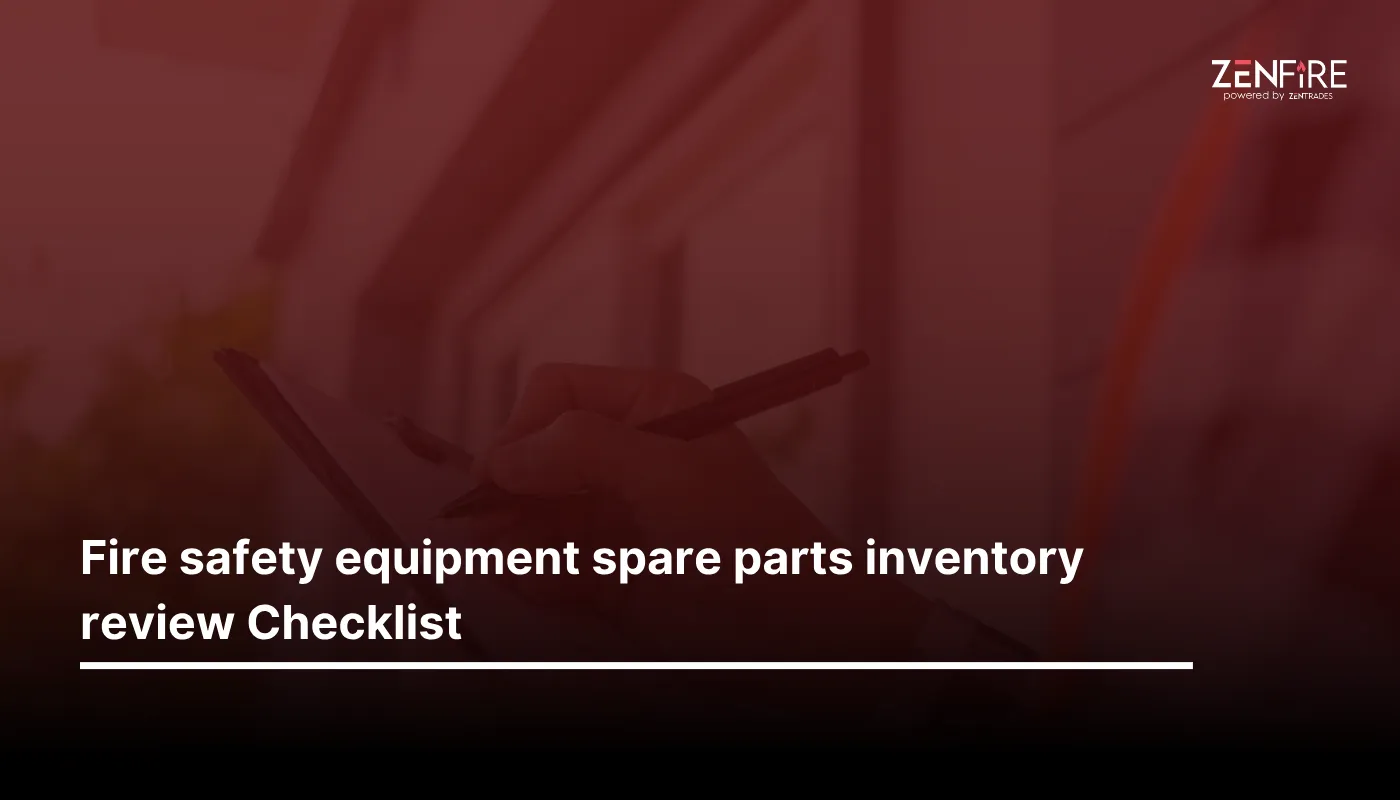 Fire Safety Equipment Spare Parts Inventory Review Checklist