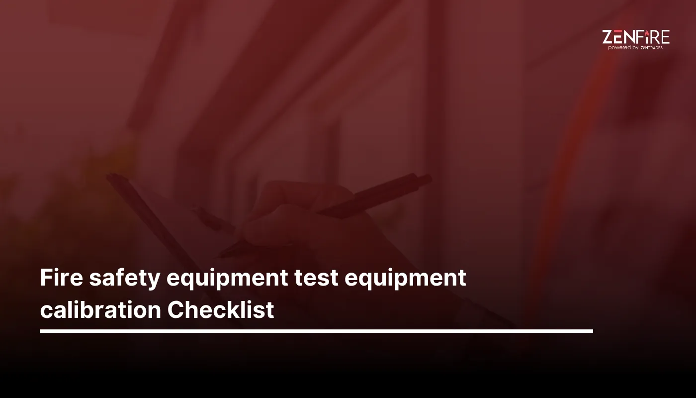 fire safety equipment test equipment calibration checklist