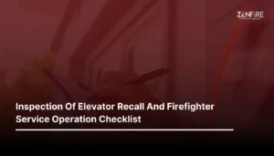Inspection Of Elevator Recall And Firefighter Service Operation Checklist