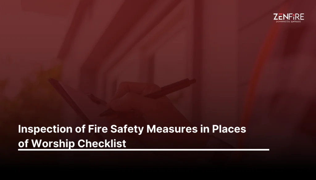 Inspection of Fire Safety Measures in Places of Worship Checklist