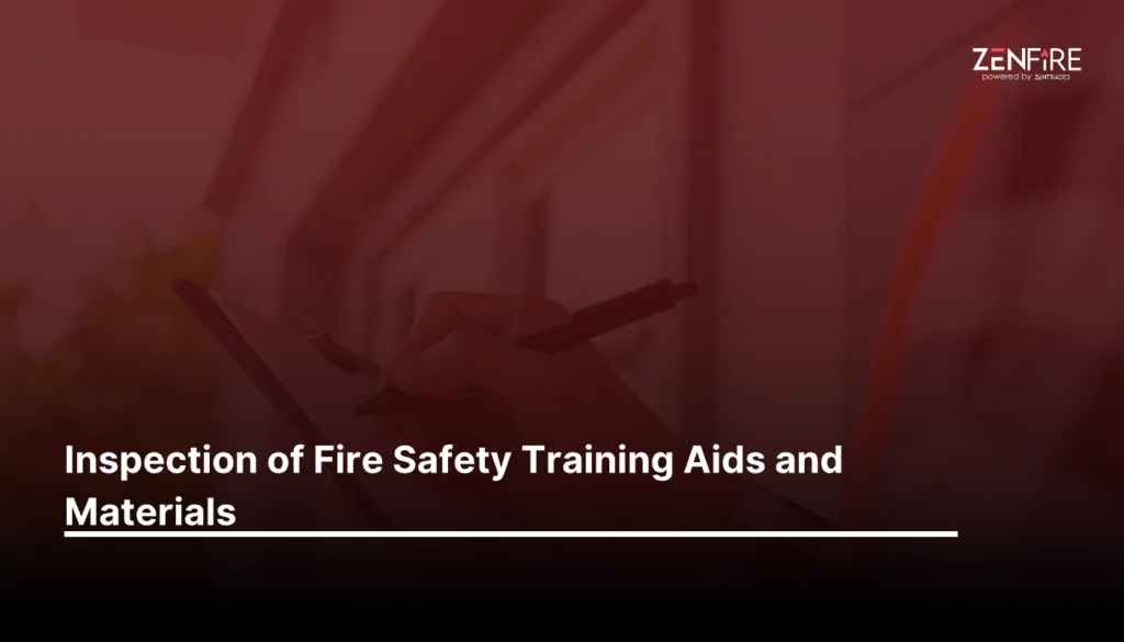 Inspection of Fire Safety Training Aids and Materials Checklist