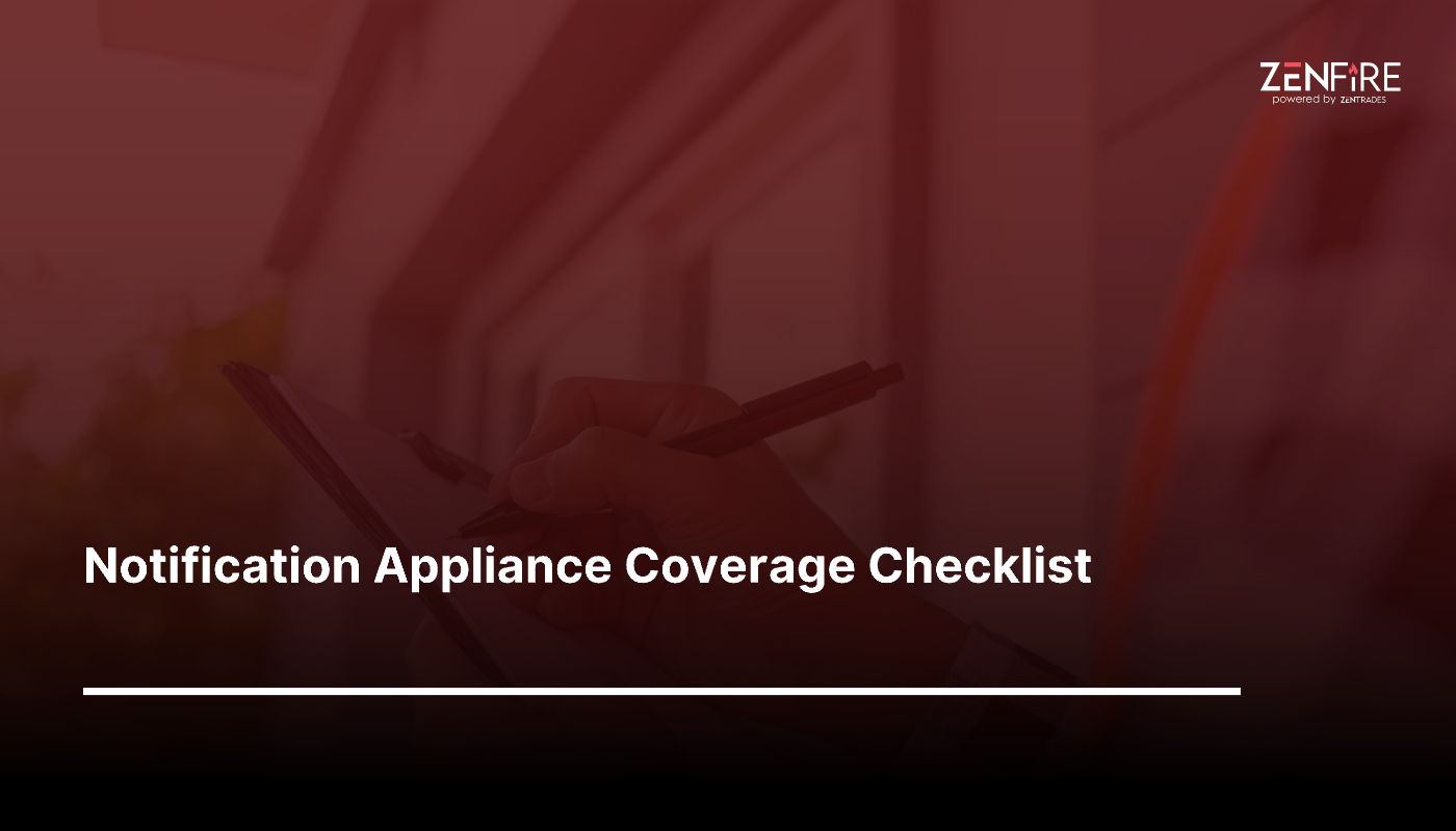 Notification Appliance Coverage Checklist