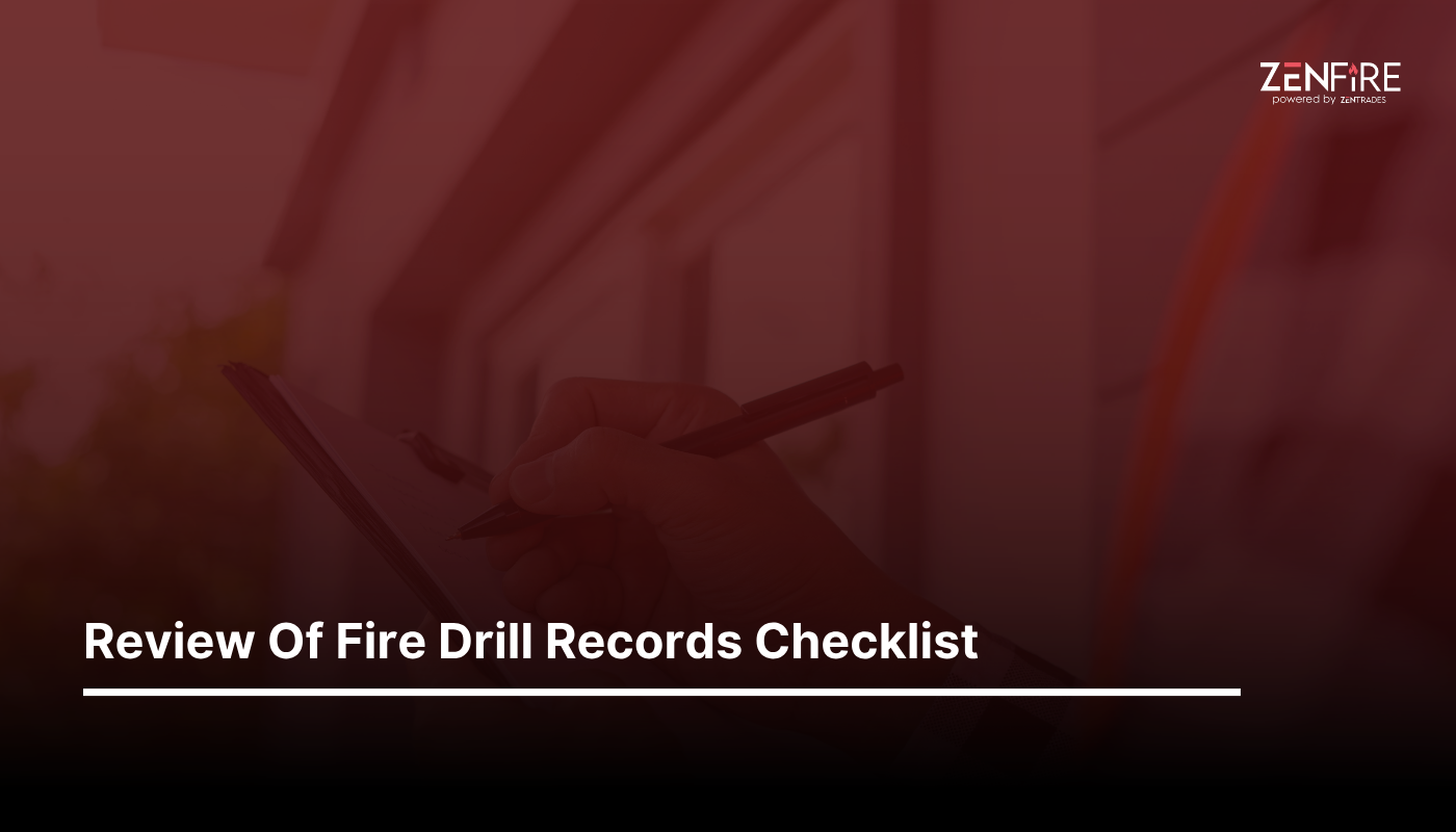 Review of fire drill records checklist