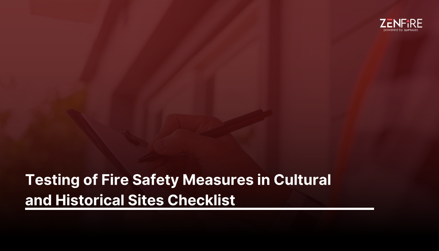 Testing of fire safety measures in cultural and historical sites – Checklist