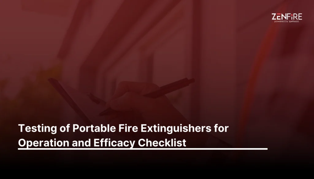 Testing of portable fire extinguishers for operation and efficacy