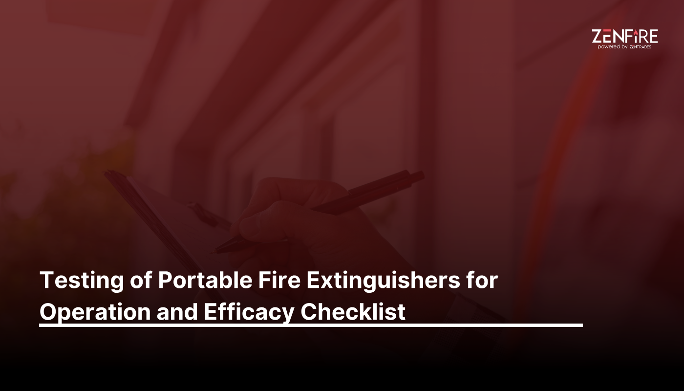 Testing of portable fire extinguishers for operation and efficacy – Checklist