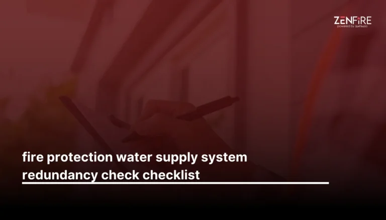 fire-protection-water-supply-system-redundancy-check-checklist