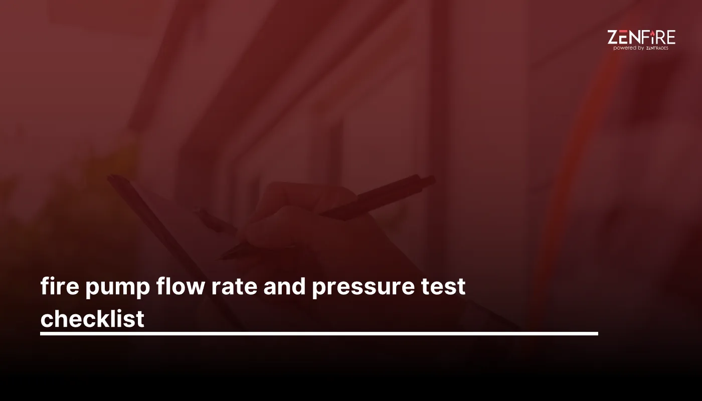 Fire Pump Flow Rate And Pressure Test Checklist