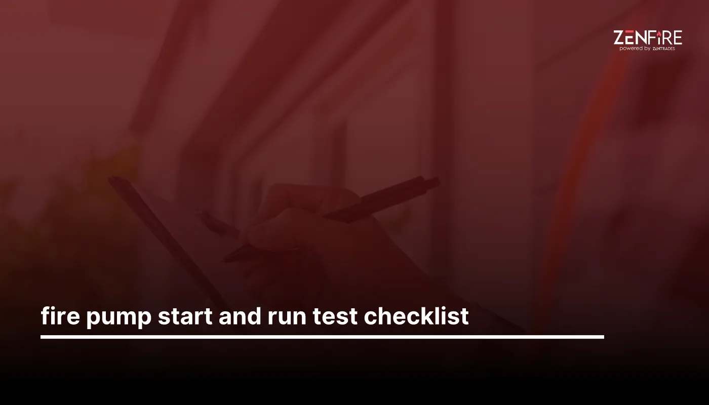 Fire Pump Start And Run Test Checklist