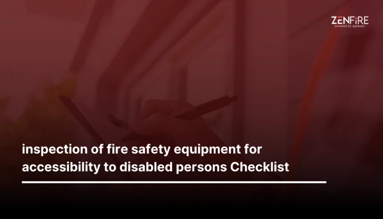 Inspection of fire safety equipment for accessibility to disabled persons Checklist