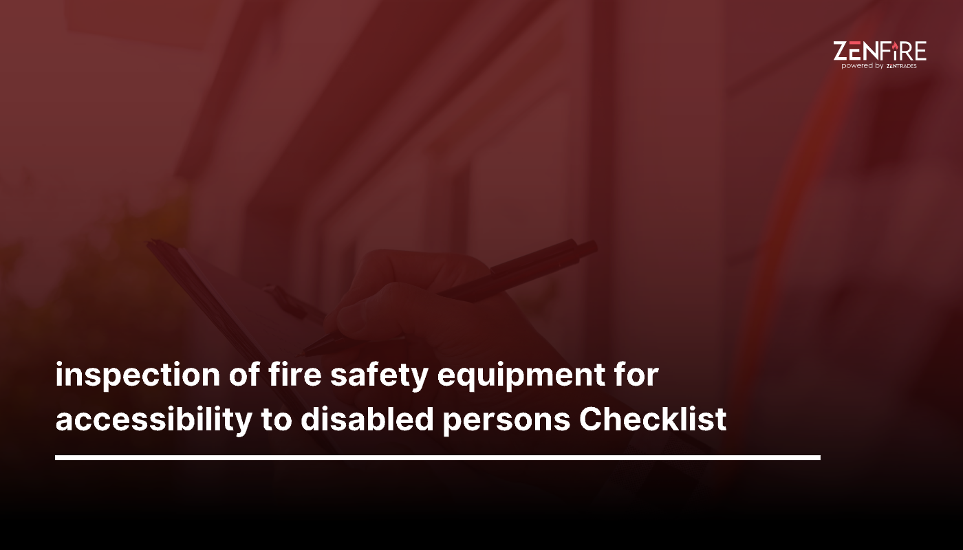 inspection of fire safety equipment for accessibility to disabled persons checklist