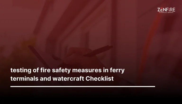 testing of fire safety measures in ferry terminals and watercraft