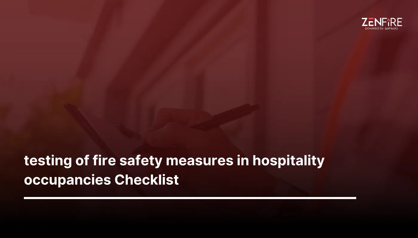 Testing Of Fire Safety Measures In Hospitality Occupancies Checklist