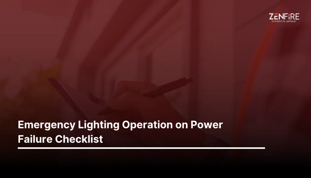 Emergency Lighting Operation on Power Failure Checklist