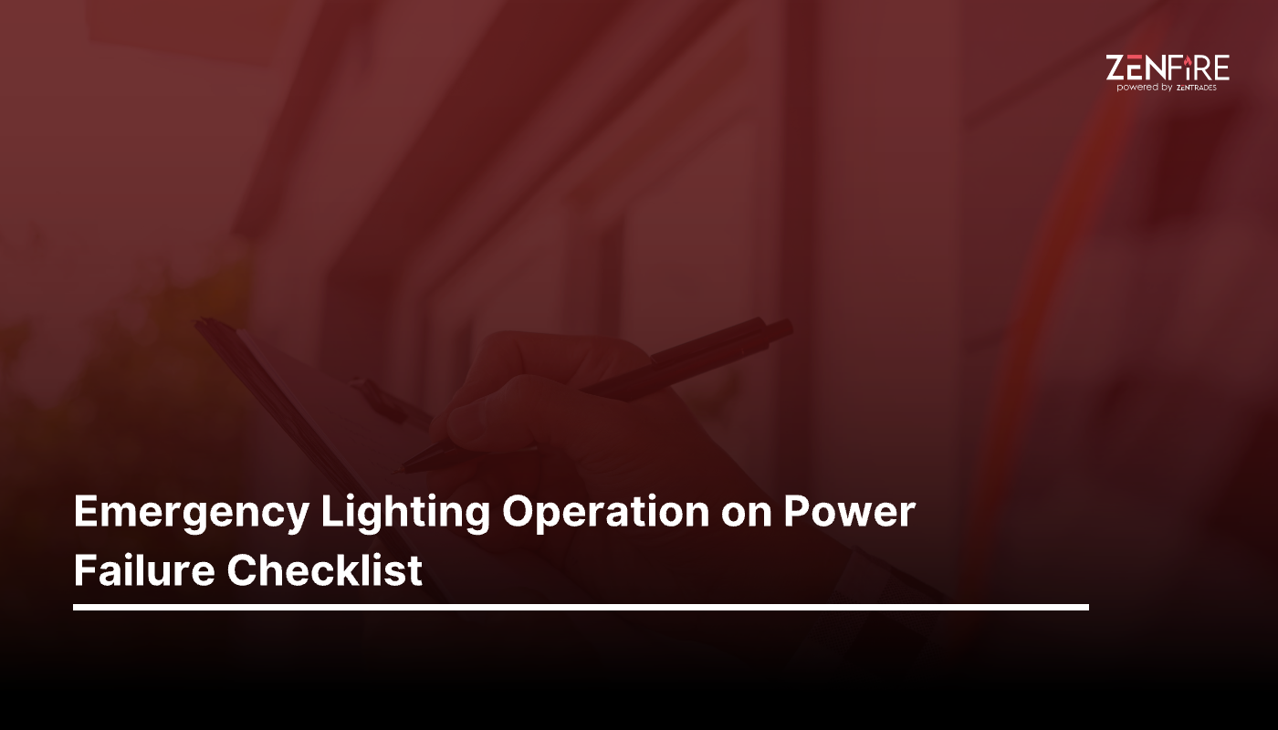 Emergency Lighting Operation on Power Failure Checklist