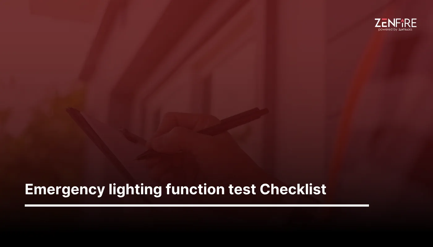 emergency lighting function test checklist