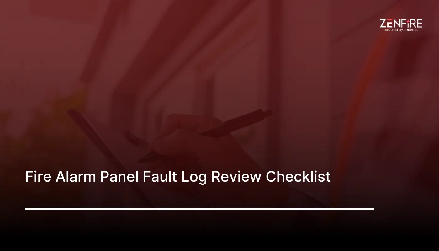 Fire alarm panel fault log review – Checklist