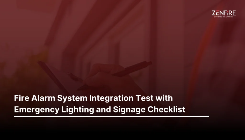 Fire Alarm System Integration Test with Emergency Lighting and Signage Checklist