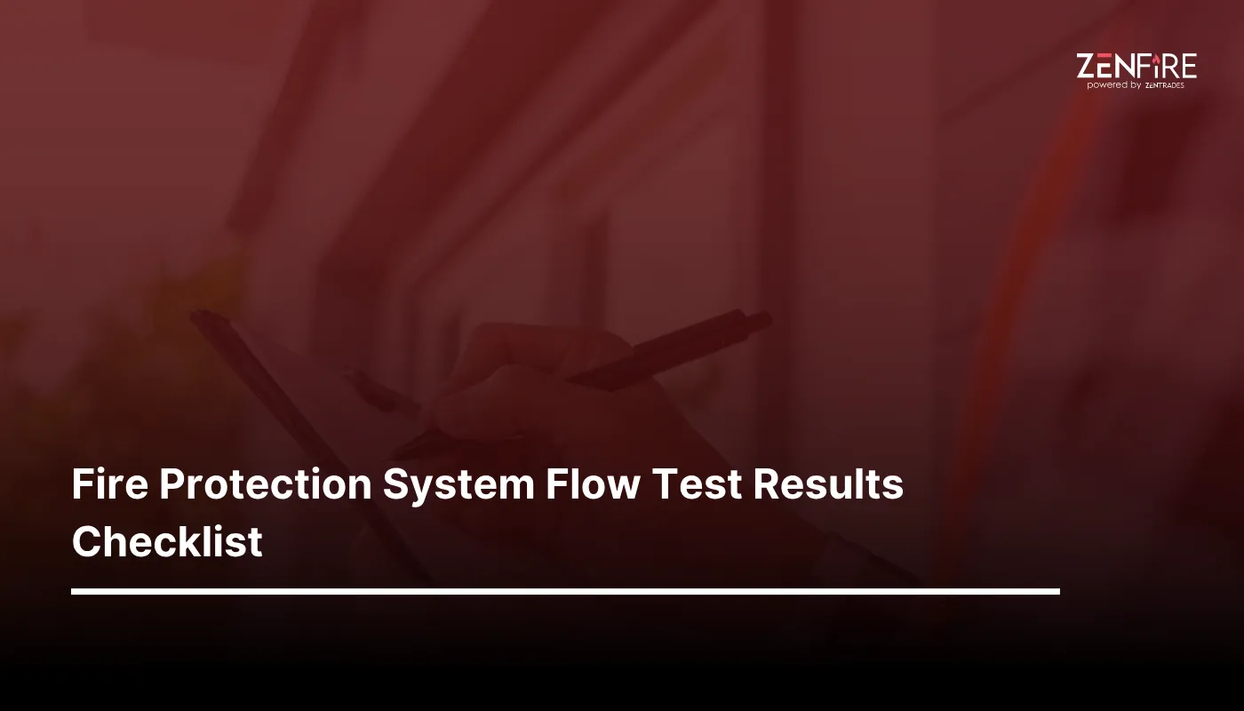 Fire Protection System Flow Test Results Checklist