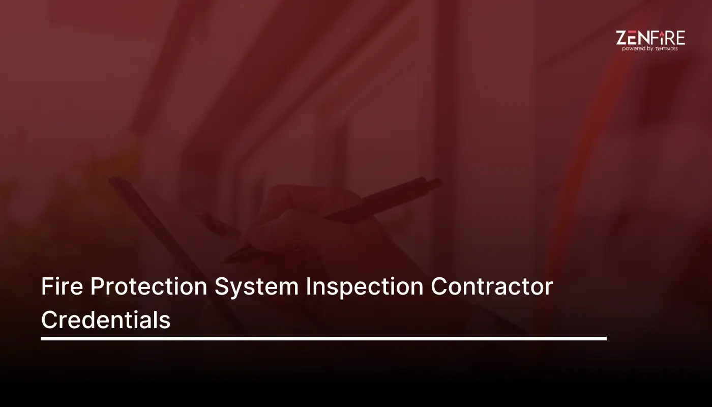 Fire protection system inspection contractor credentials – Checklist