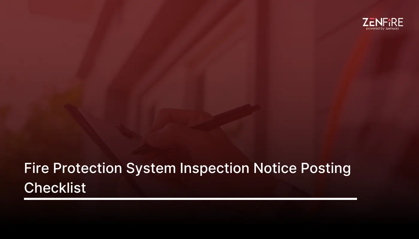 Fire Protection System Inspection Notice Posting – Checklist