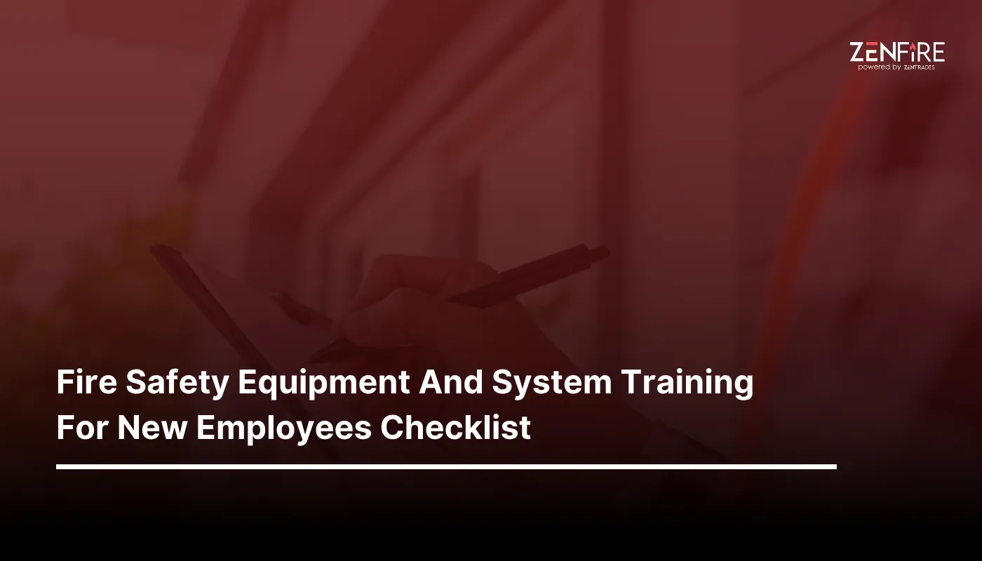 Fire Safety Equipment And System Training For New Employees Checklist