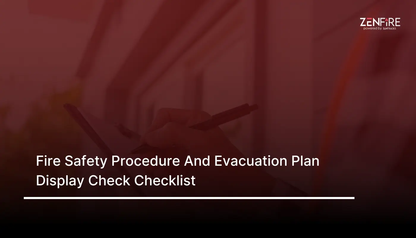 Fire Safety Procedure and Evacuation Plan Display Check Checklist