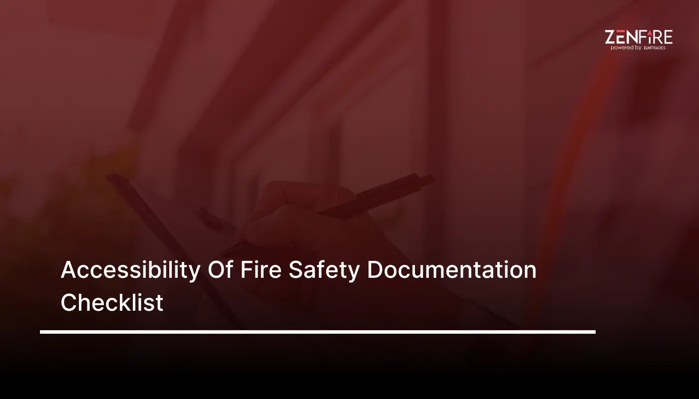 Accessibility of Fire Safety Documentation Checklist