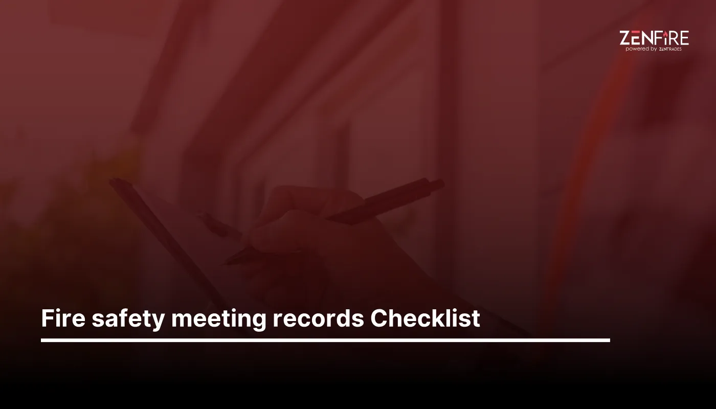 Fire Safety Meeting Records Checklist