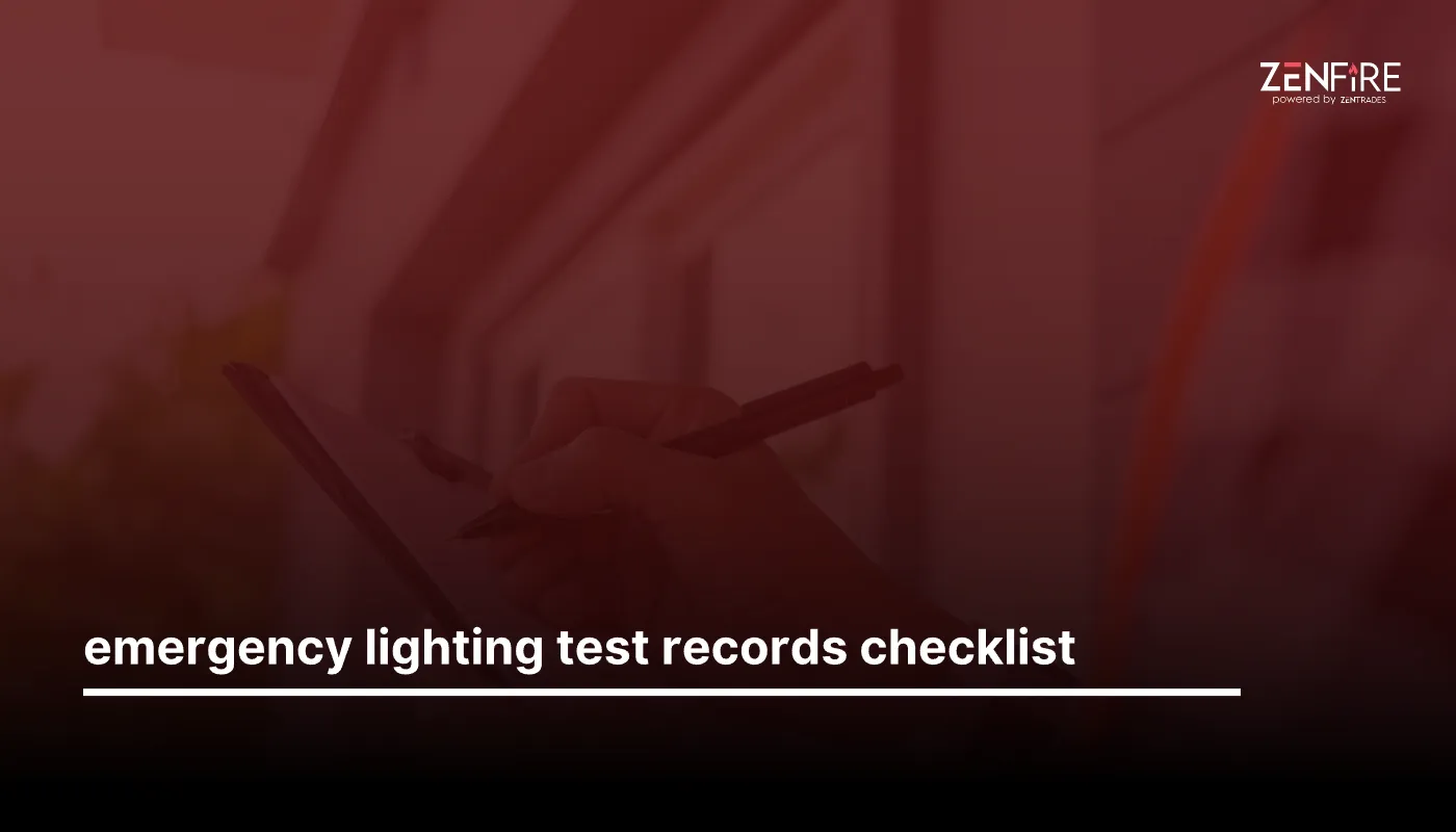 Emergency Lighting Test Records Checklist