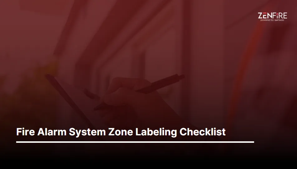 Fire Alarm System Zone Labeling Checklist