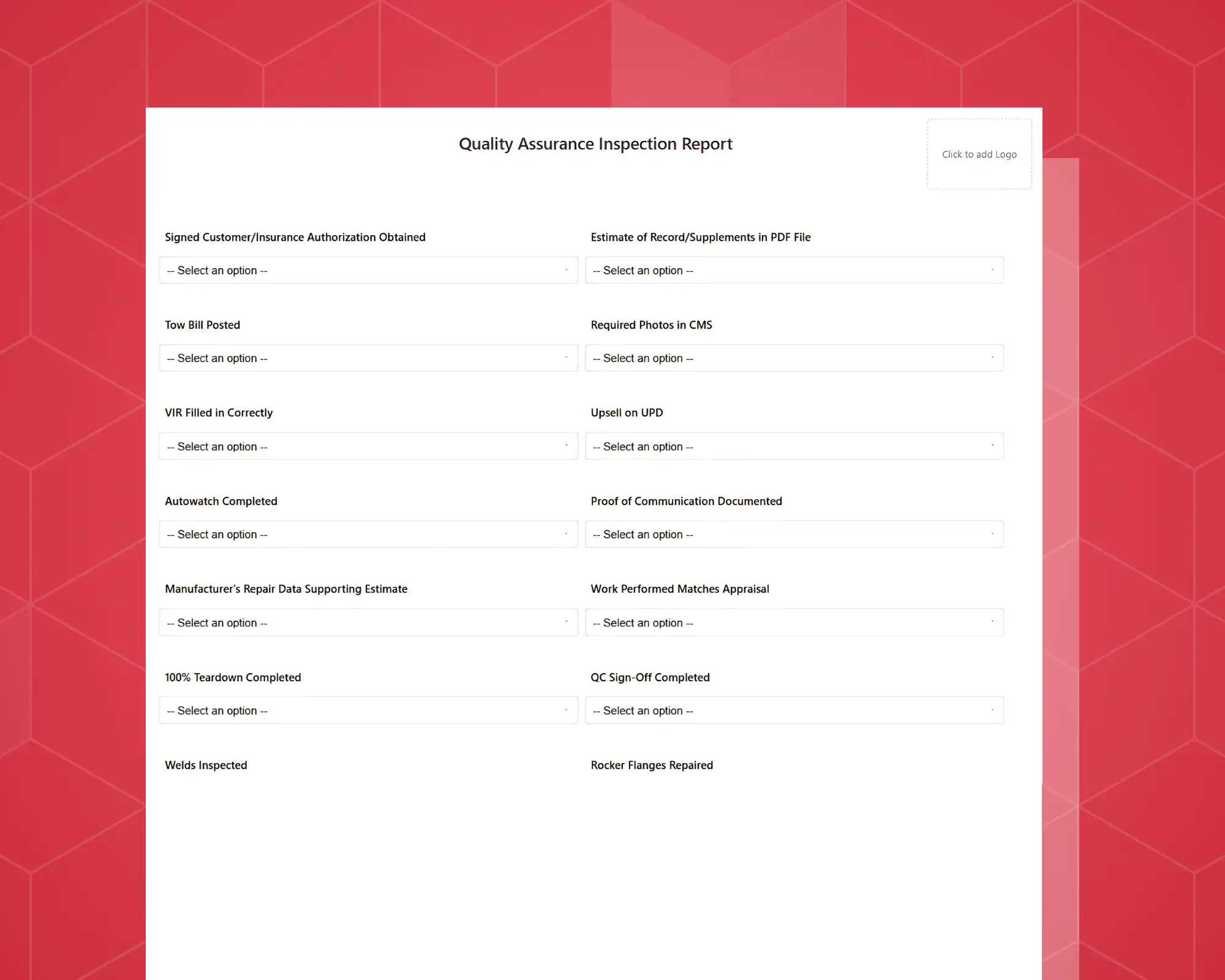 Free Quality Assurance Inspection Report Checklist Form: Fill & Download