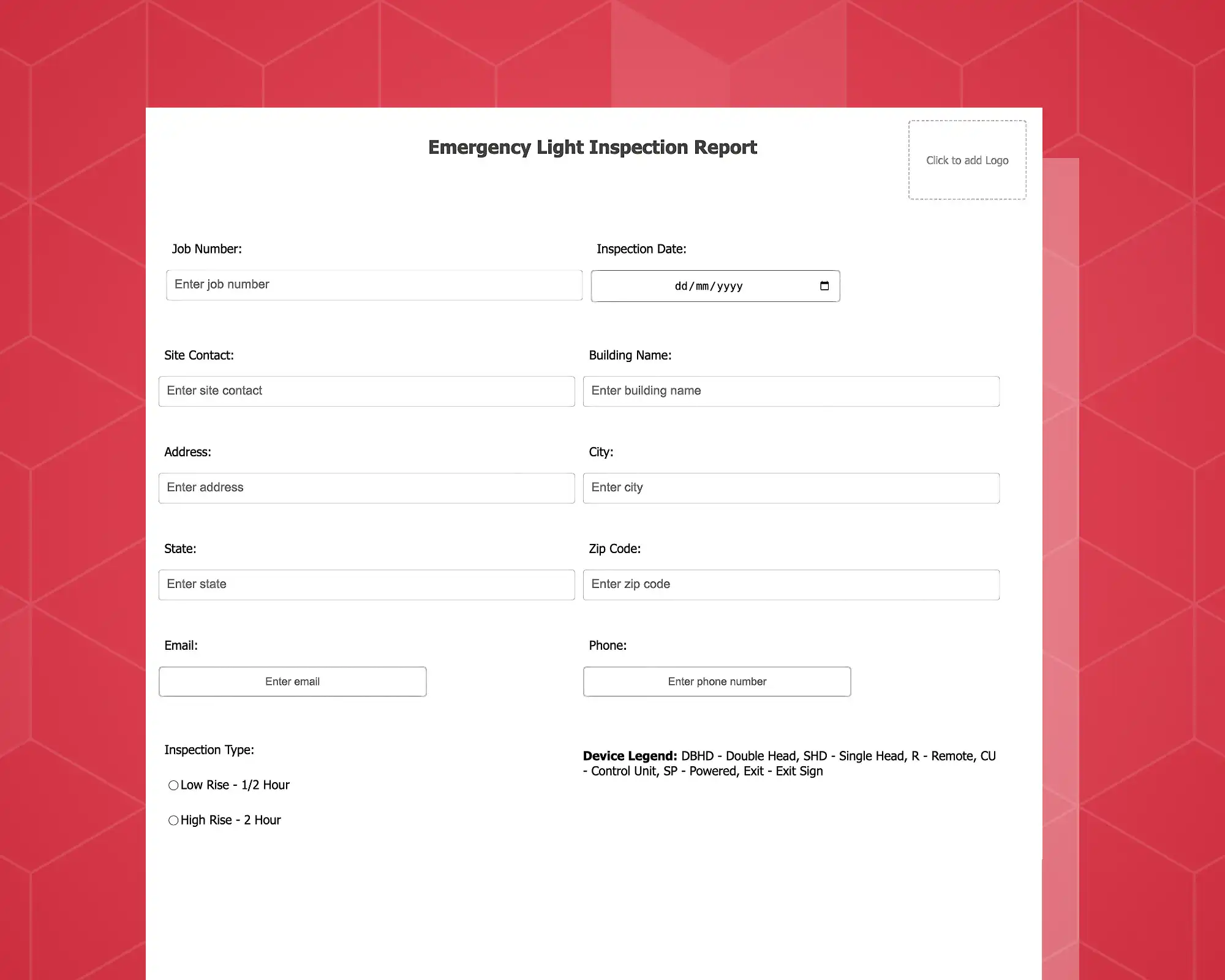 Emergency Light Inspection Report